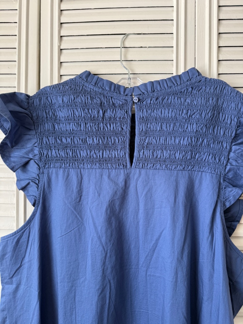 Old Navy Blue Ruffle Smocked Dress - Picture 7 of 7